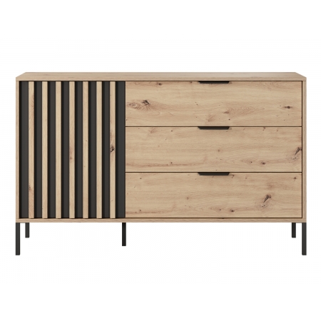 Komoda z lamelami 138 cm TOMY dąb artisan